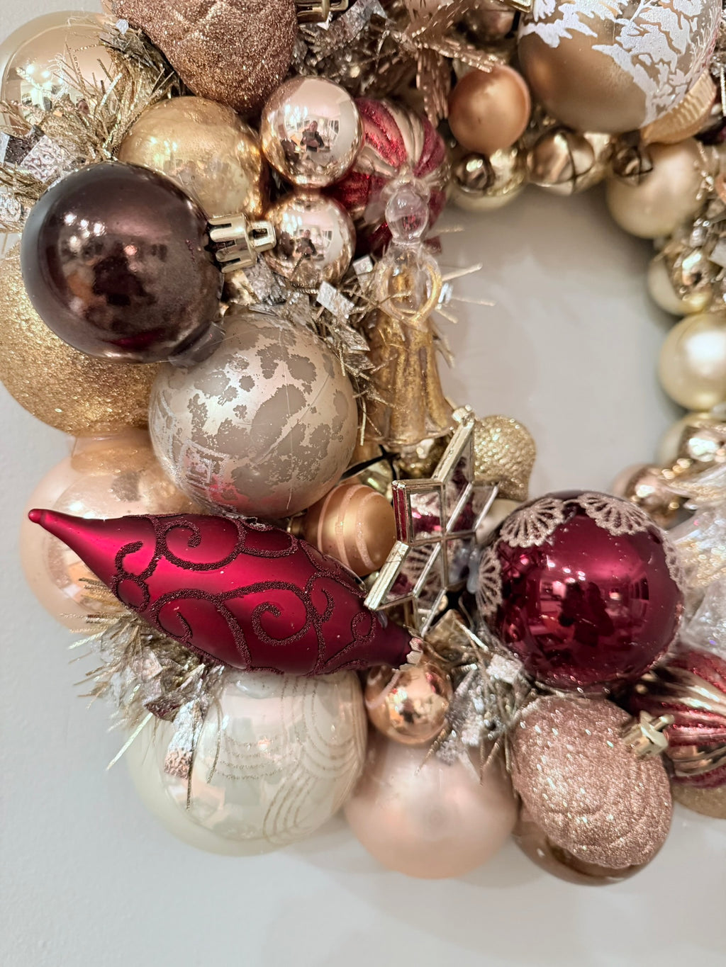 RESERVED- A Maroon & Gold Christmas Wreath