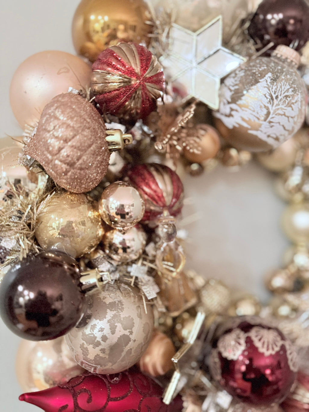 RESERVED- A Maroon & Gold Christmas Wreath