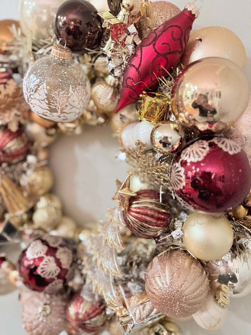 RESERVED- A Maroon & Gold Christmas Wreath