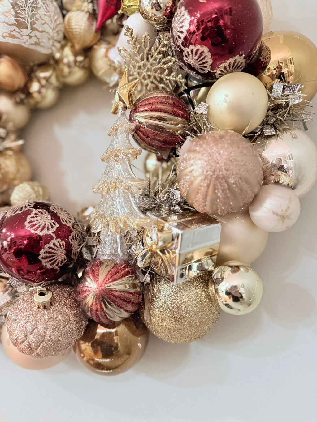 RESERVED- A Maroon & Gold Christmas Wreath