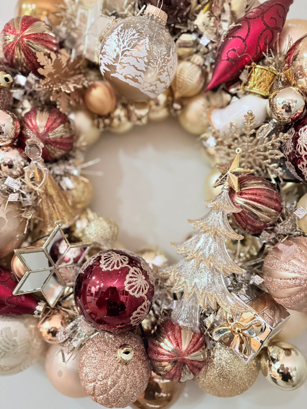 RESERVED- A Maroon & Gold Christmas Wreath