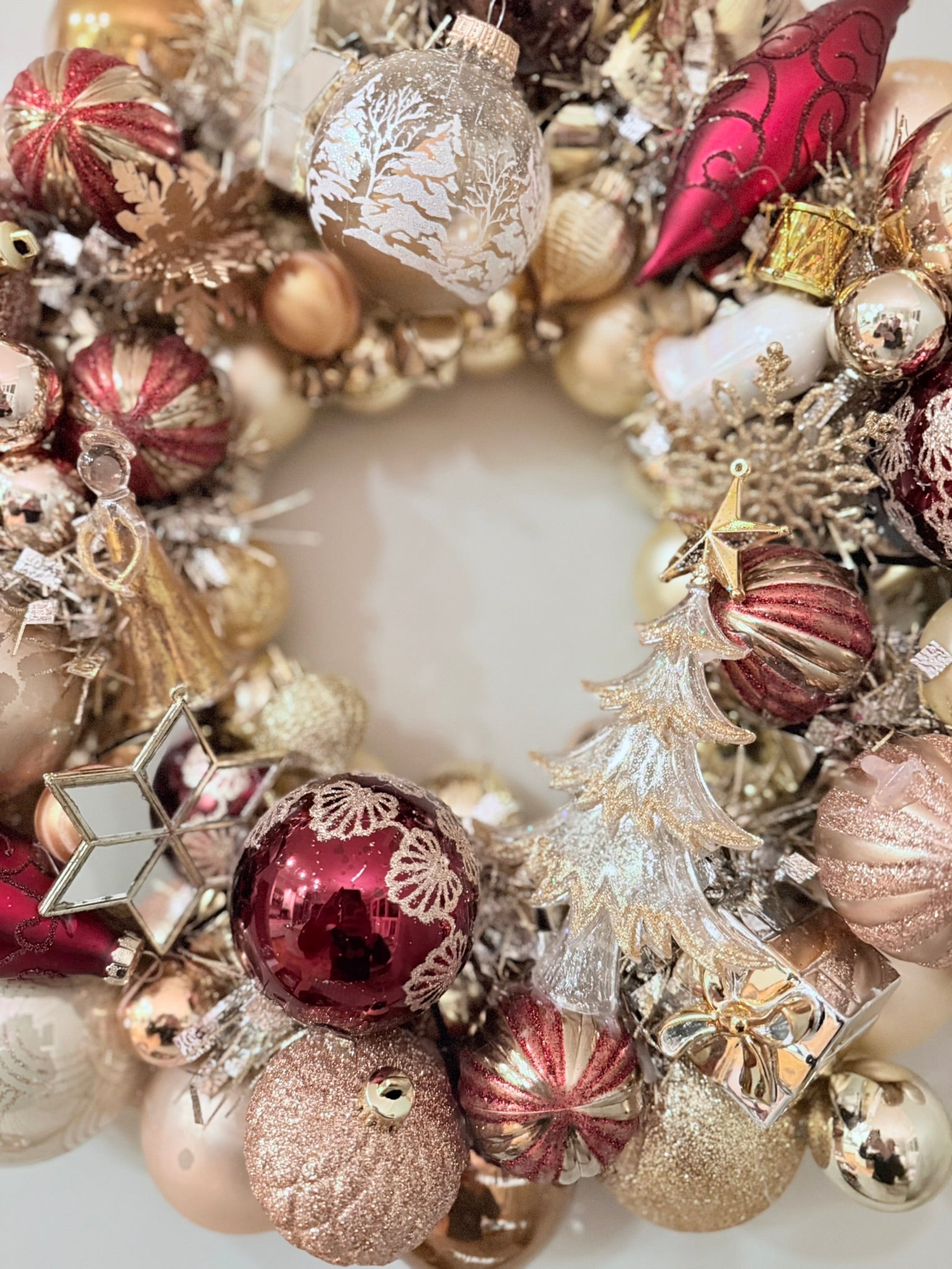 RESERVED- A Maroon & Gold Christmas Wreath