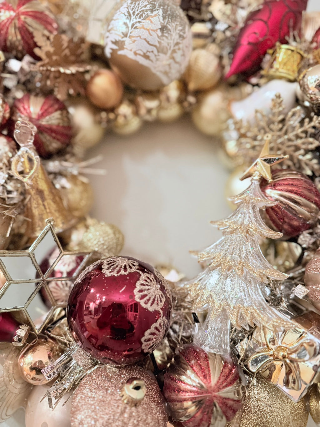 RESERVED- A Maroon & Gold Christmas Wreath