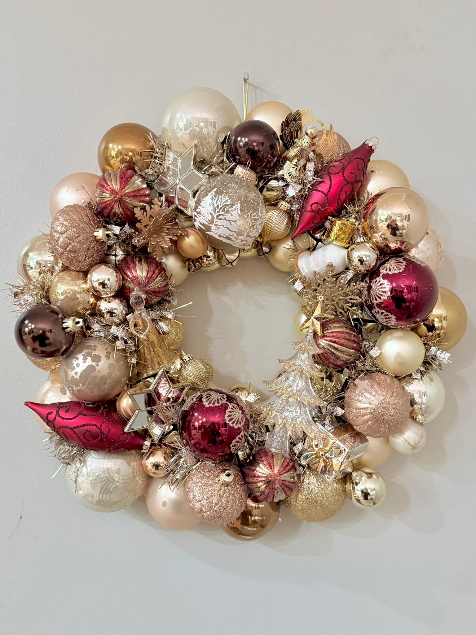 RESERVED- A Maroon & Gold Christmas Wreath